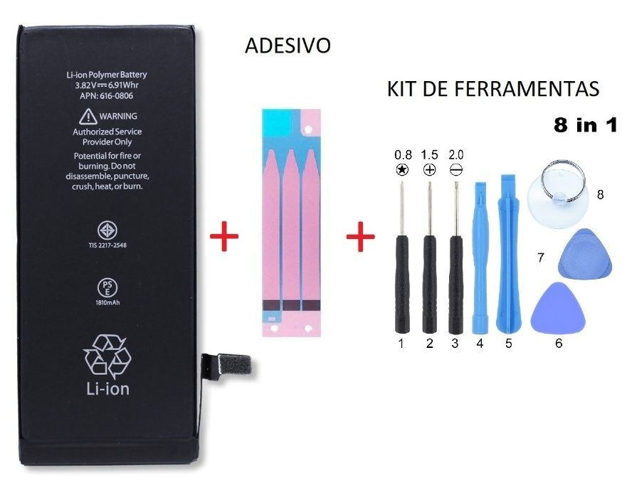 KIT Bateria para iPhone 6S Plus + Adesivo + kit de ferramentas Espinho •  OLX Portugal