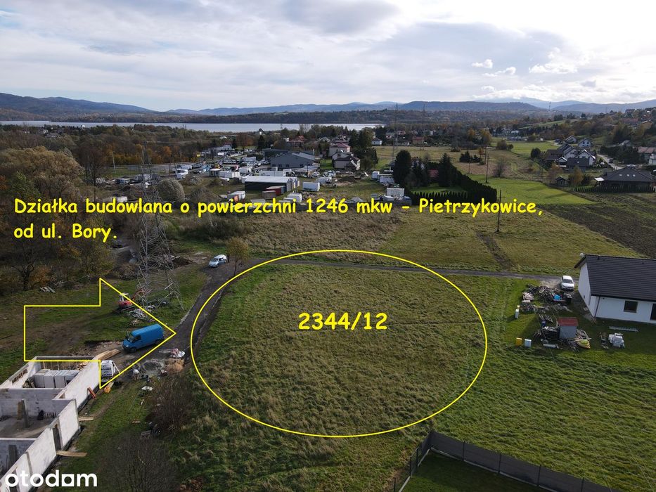Na sprzedaż działka budowlana o pow. 1246 mkw Pietrzykowice.