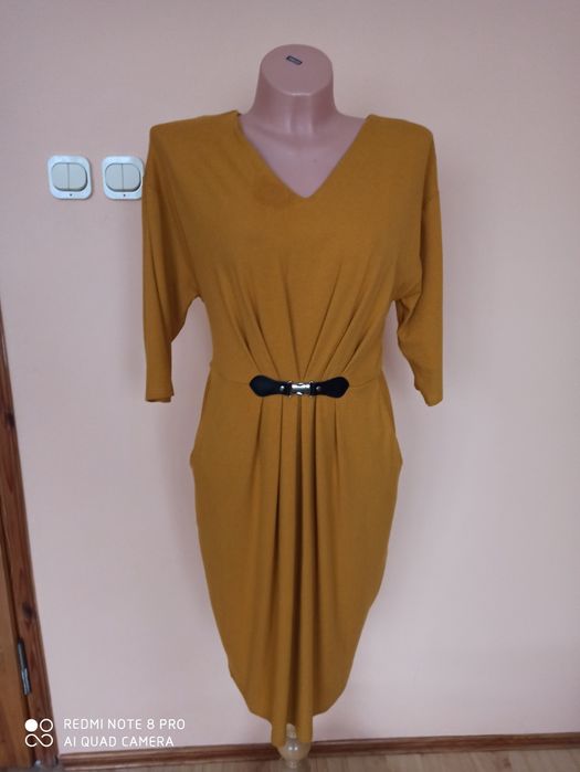 Musztardowa sukienka NOWA