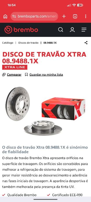 Brembo Discos de travão Xtra 08.9488.1X