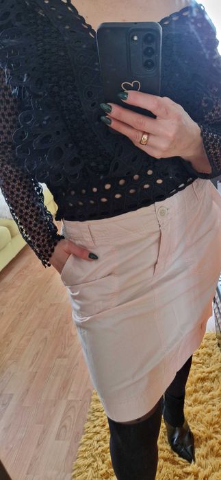 Różowa spódnica z haftem Marks&Spencer L