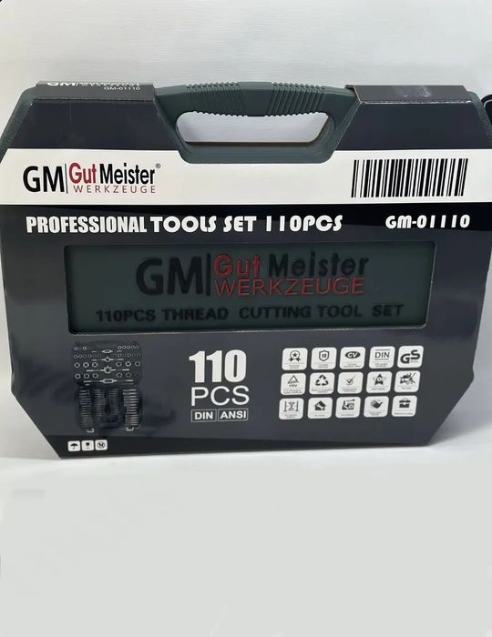 Набір Мітчиків І Плашок Gut Meister 110 Шт Набор метчиков GM Германия