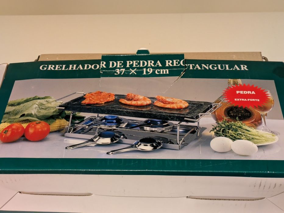 Conjunto grelhador pedra