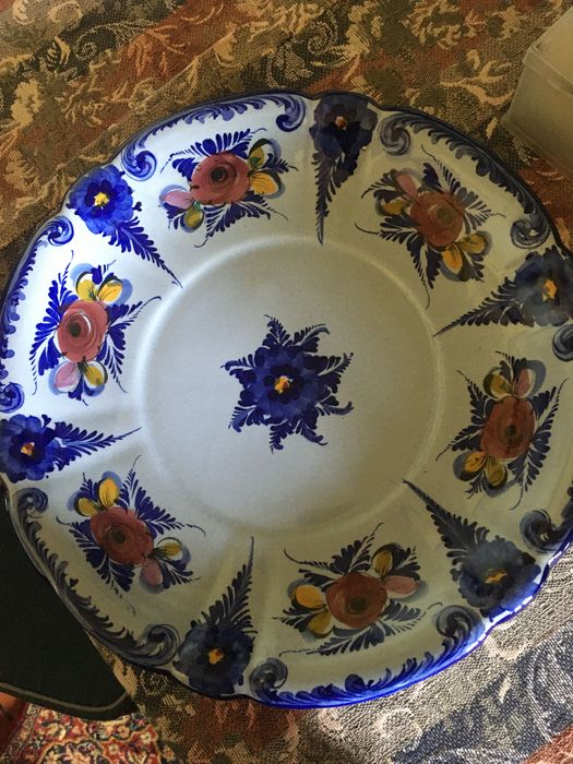 Terrina, prato e colher - Faiarte de Alcobaça numerada Trres Vdr e Lx