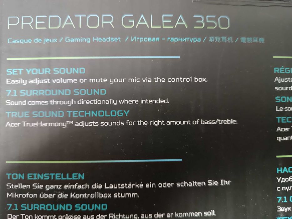 Słuchawki Predator Galea 350 7.1 od firmy Acer Klasa Premium