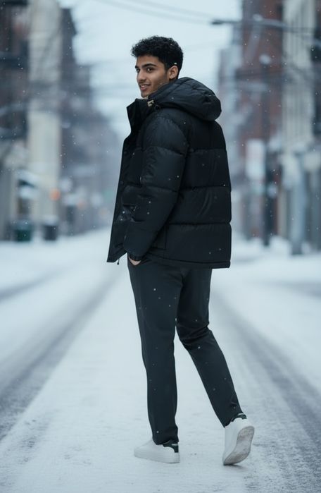 Стильний чоловічий зимовий пуховик GV-ICE(M-L)