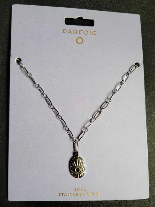 NOWY Naszyjnik Damski Parfois – Srebrny z Okiem Proroka