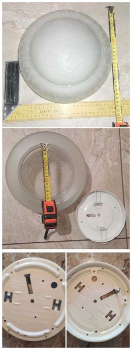 Основания для плафона і плафоны (белые, прозрачный)