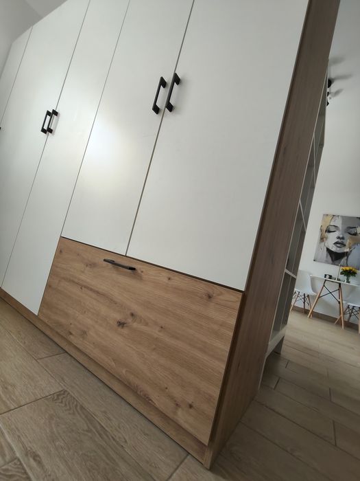 Szafa 269 cm Alta 6D1S - artisan/biały