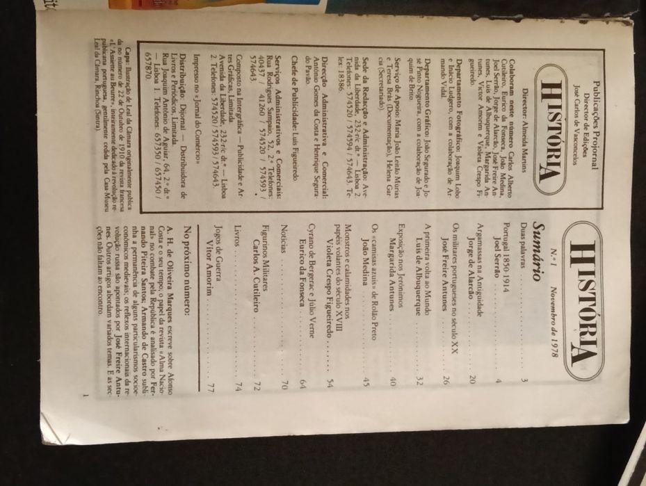 Livros/ revistas História do n.1 ao n.6 e n.10