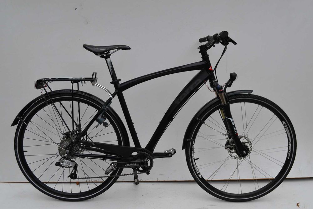 Szwajcarski czarny rower trekking * Stockli Terra ham tarczowe koła 28