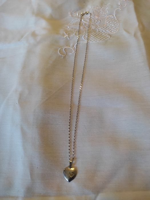 Colar coração prata