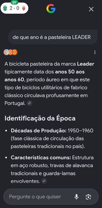 Pasteleira travão de alavanca com mudanças anos 50/60