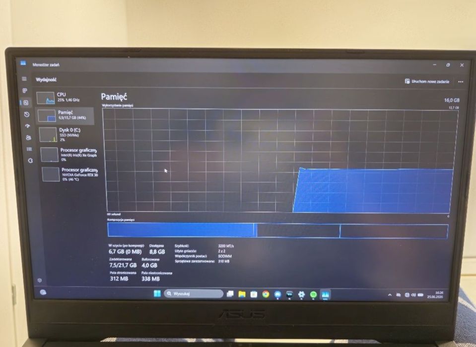Laptop asus f15 RTX 3060 INTEL I7