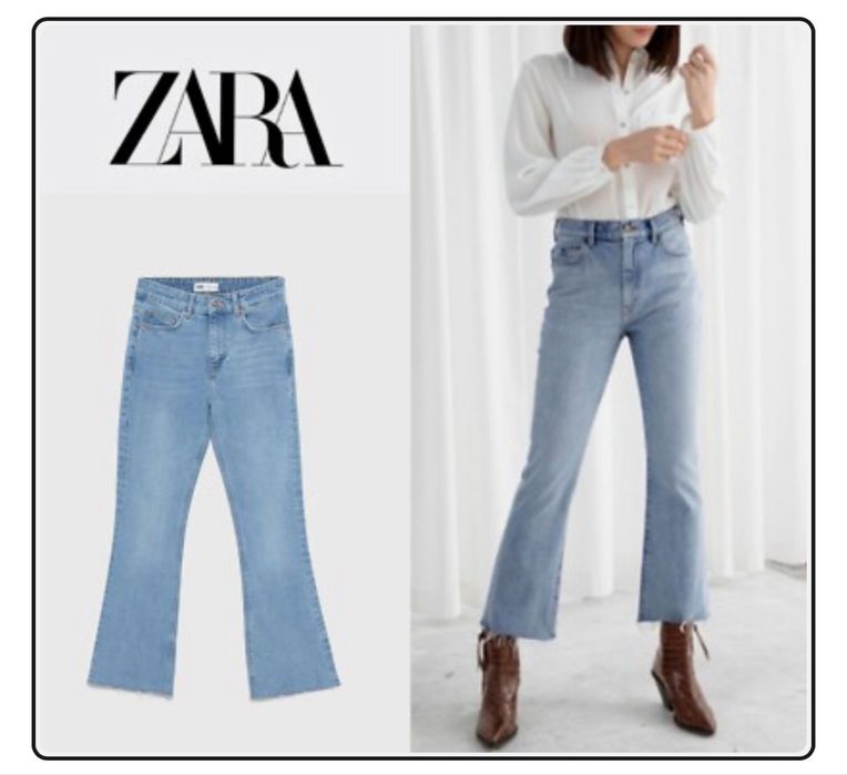 Джинси Zara розкльошені з середньою посадкою