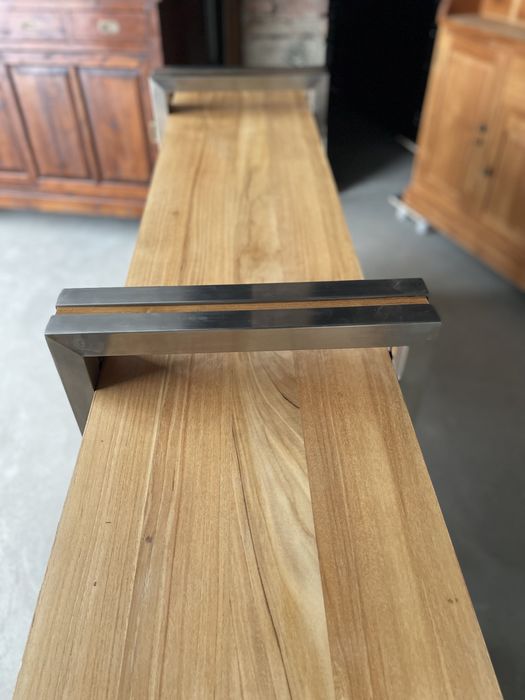 NOWOCZESNA drewniana komoda DUŻA prosta minimalistyczna loft jasna