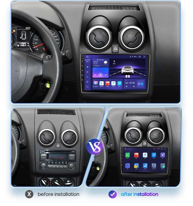 Radio Android  13 Nissan Qashqai 1 J10 2006/2013 Carplay WiFi Navi BT