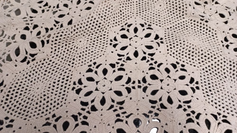 Toalha redonda em croché