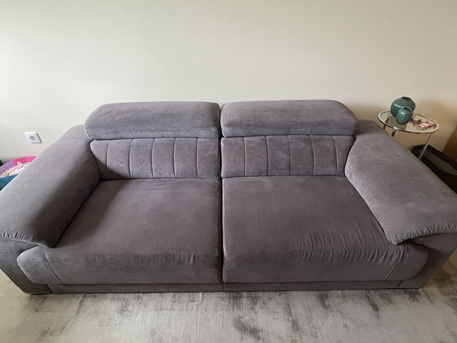 Sofá de 3 lugares Cinzento