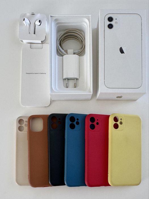 iPhone 11 64GB Biały | 1 właściciel | PL dystrybucja | Pudełko + 6 etui