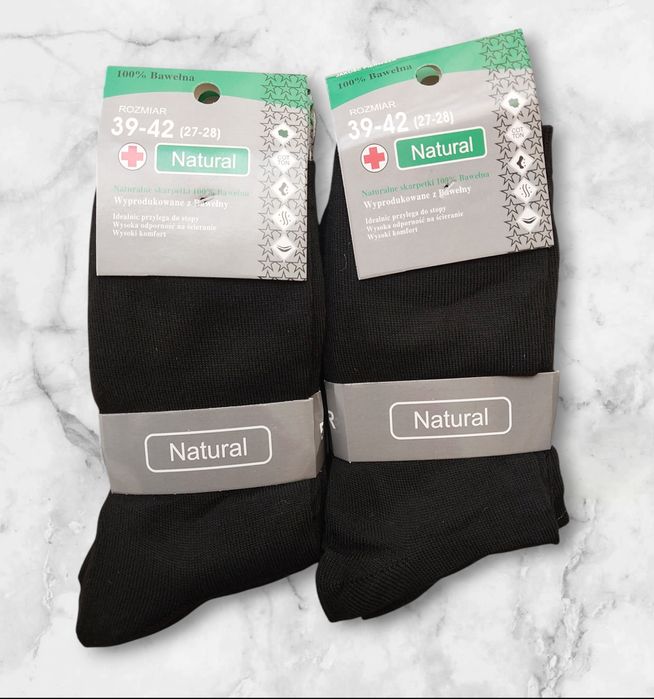 Skarpety męskie bawełniane czarne 10 par