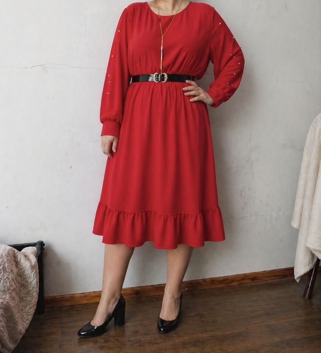 Sukienka MIDI luźny fason Made in Italy 46