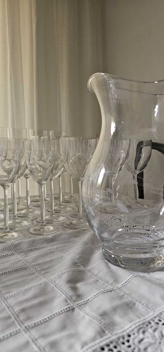 Copos de Cristal  - Conjunto de Serviço - Completo