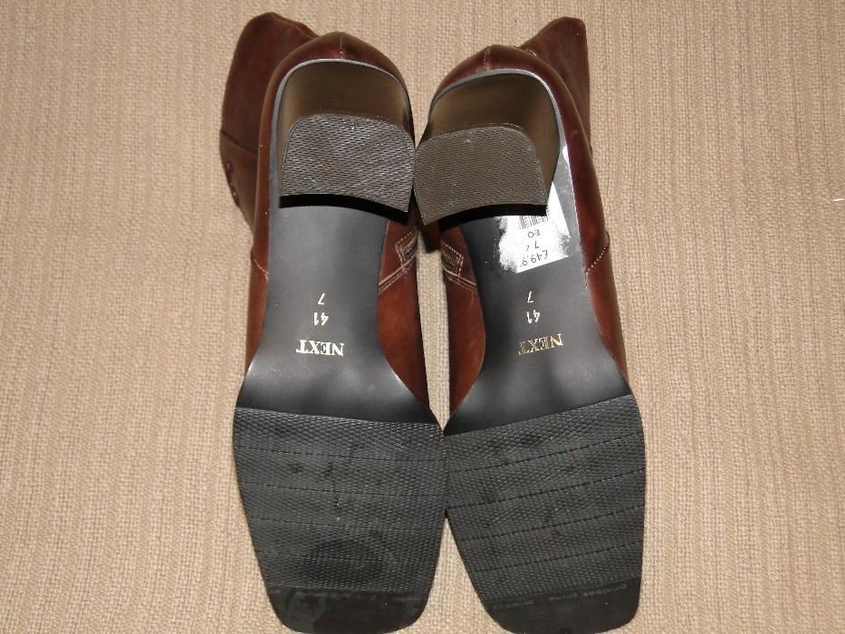 BUTY DAMSKIE SKÓRZANE Next Kozaczki Botki Zimowe r. 41 7 26,5