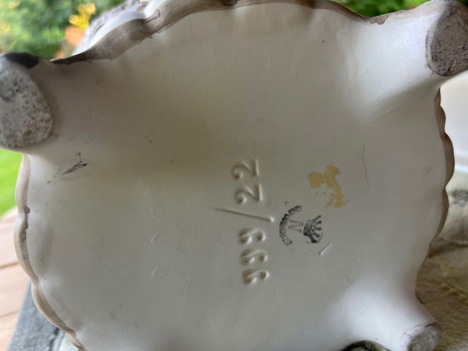 włoska sygnowana,  Capodimonte, kolekcja, antyk  osłonka na doniczkę,