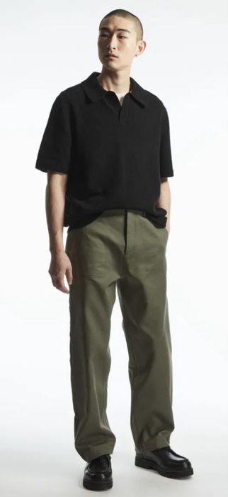 Штани Cos зелені 100 % coton