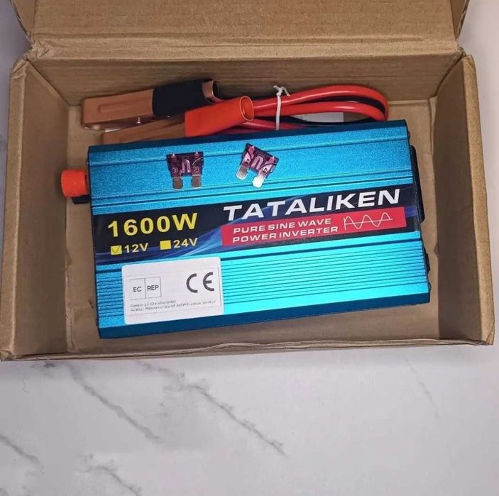 Інвертор перетворювач 12-24V на 220V з чистою синусоїдо Tataliken