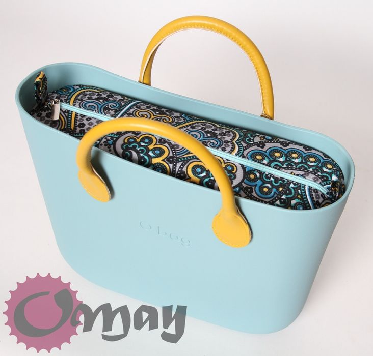 Turkusowy organizer OBAG STANDARD orient szary 2 kieszenie VIP OMAY