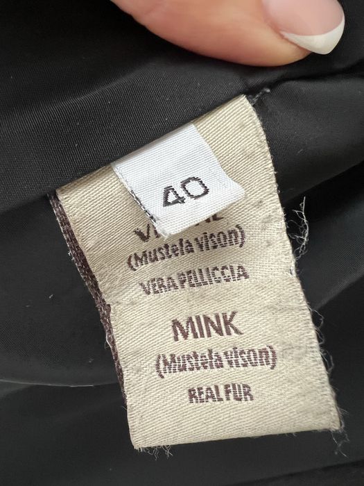 Шубка норка blackglama з соболем, casiani, xs-s