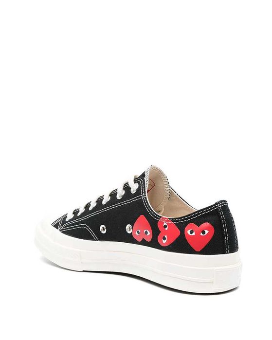 Кеди Converse x Comme Des Garcons Play Red Multi Hearts Low Top Black