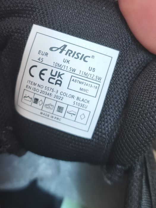 Sapatilhas de proteção e segurança Arisic