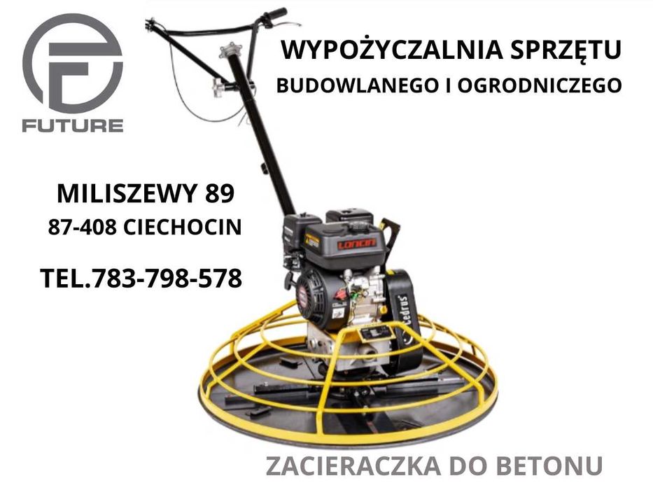 Zacieraczka do betonu wynajem wypożyczalnia