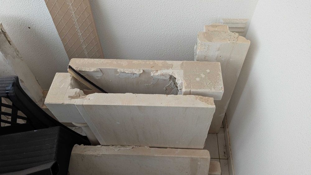 Lareira em granito desmontada + Recuperador de calor