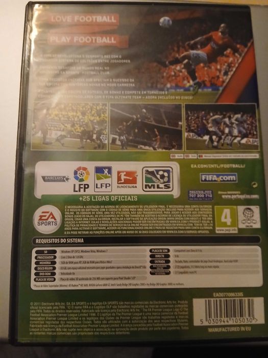 Jogo FIFA2012 compatível com DVD