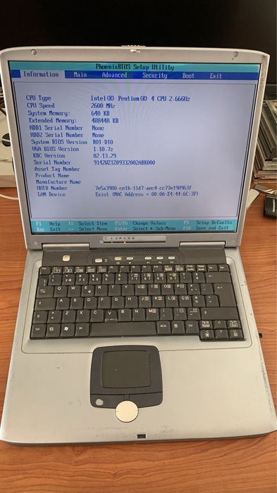 Computador portátil Pentium 4