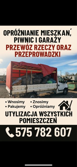 Przeprowadzki oproznianie mieszkan, wszystkich pomieszczen