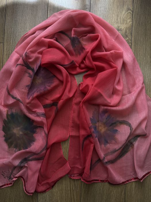 Apaszka szal ręcznie malowany