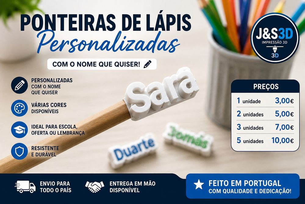 Ponteiras de lápis personalizados