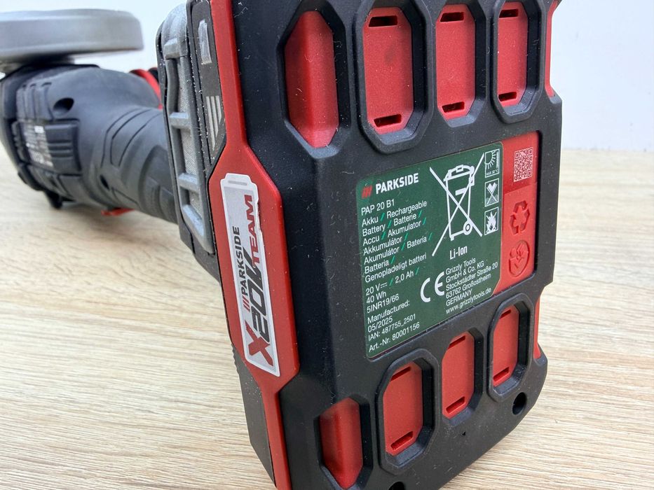 Szlifierka kątowa Parkside Performance PWSAP 20-Li G7 125mm + Aku 2Ah