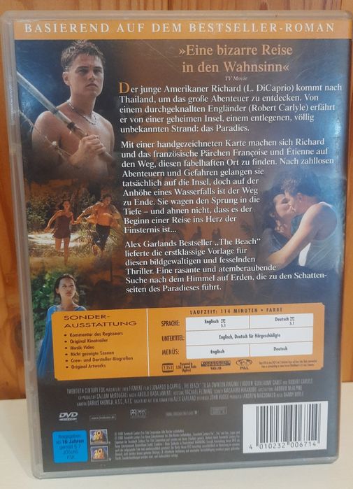 DVD диск  "Пляж" бестселер Алекса Ґарленда в головній ролі Леонардо Д