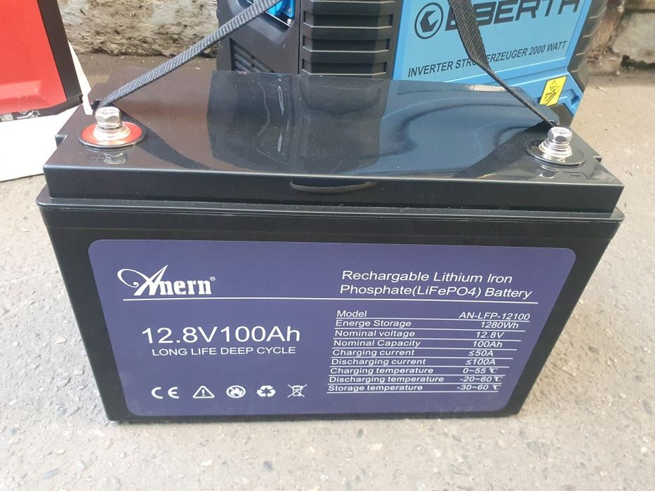Аккумулятор Anern 12.8v 100ah LiFePO4/литий железо фосфат Новый