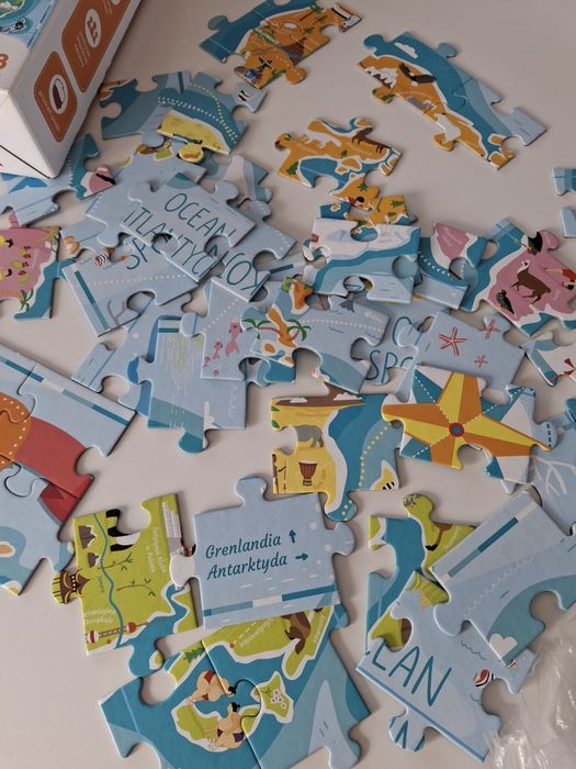 Puzzle CzuCzu Mapa Świata 168 elementów, układanka edukacyjna 6+