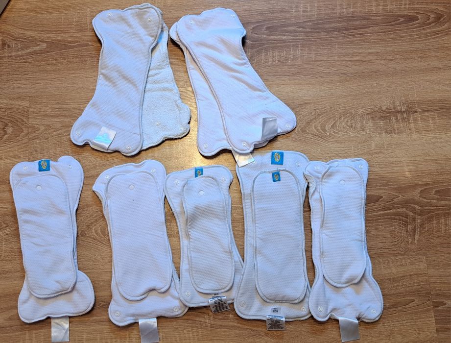 Zestaw wkład+booster, MommyMouse, wkład Sio do pieluszki wielorazowej, S/M, L/XL, biały