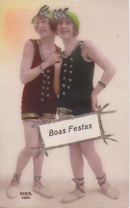 boas festas com postais antigos