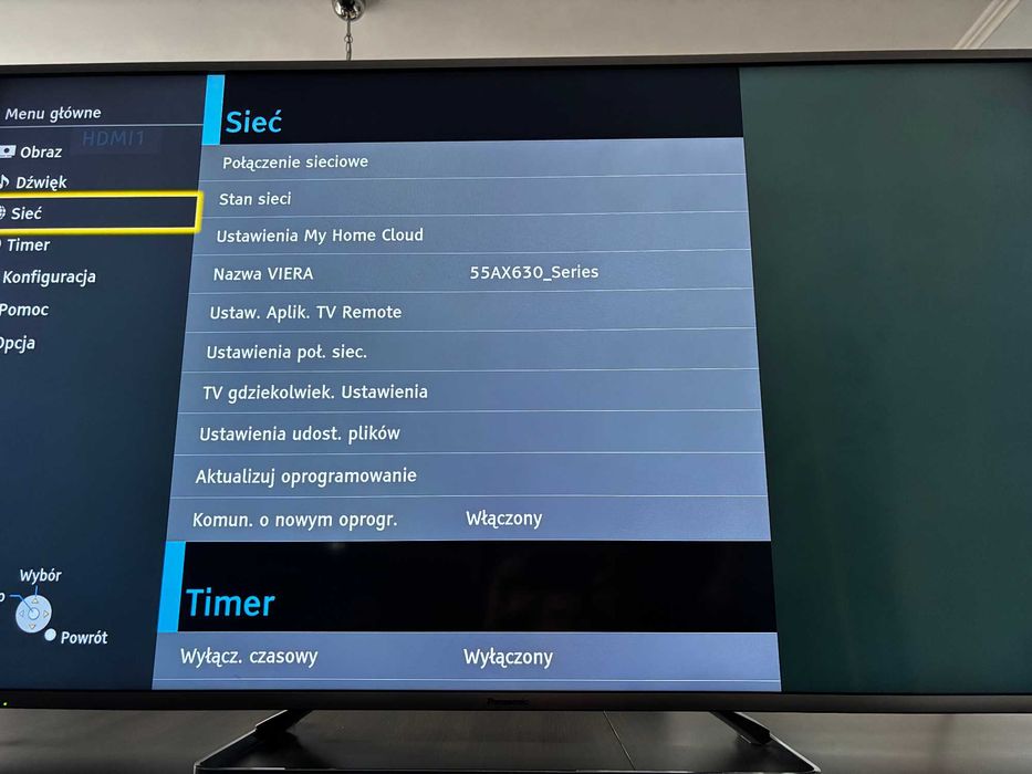 Telewizor Panasonic TX-55AX630 55" 4K UHD Smart TV – 3D, Wi-Fi,Kamera!