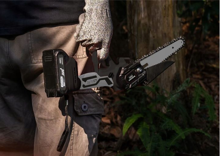 Ręczna Piła Łańcuchowa Akumulatorowa Elektryczna Pilarka 6" 2x Akumula